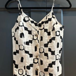 Linen Button Down Tank Top